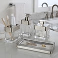 Better Homes & Gardens Rectangular Metal & Glass Vanity Tray, Clear ...