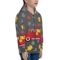 thumbnail image 5 of Kdxio Red Pickup Truck With Pumpkins Pattern Kids Boys Girls Zip Up Hoodie 3D Printed Hooded Sweatshirt Hoody Coat with Pocket 7-12 Y-Medium, 5 of 6
