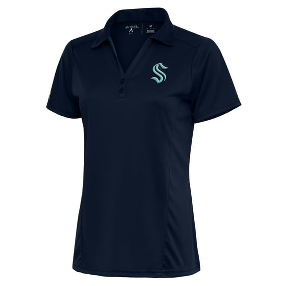 Women's Antigua Navy Seattle Kraken Team Logo Tribute Polo
