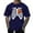 Blue, variant on VBARHMQRT Black Tshirt White Bone Pumpkin Heart| Print Novelty Coat Men and Women T Shirt Adult Black