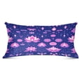 thumbnail image 4 of Lotus Flowers and Dragonfly 20x40" Plush Pillow Case, Zippered Bed Pillow Cover for All Seasons Use, 4 of 9