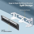 thumbnail image 4 of Soporte de pared Patch Panel Enmane de 12 puertos en blanco Keystone, 10 pulgadas, 4 of 7