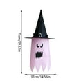 thumbnail image 2 of Halloween Scary Colorful Ghost Decorative Light, Abundant Hideous Expression Ghost With Witch Hat Colorful Decorative Lights for Halloween Home Decor Indoor Outdoor Hanging Decorations, 2 of 5