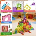 thumbnail image 3 of Askmuse 250PCS Magnetic Tiles, Magnet Building Toys for Kids, Christmas STEM Building Magnetic Blocks Set, Strong Magnetic Construction Tiles, Creative Educational Gift for Toddlers Boys Girls 3+, 3 of 8