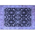 thumbnail image 1 of Ahgly Company Machine Washable Indoor Rectangle Persian Blue Traditional Area Rugs, 5' x 7', 1 of 4
