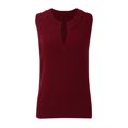 thumbnail image 3 of NECHOLOGY Gilet Chandail Col en V Uni pour Femmes, Rouge, Taille TG, 3 of 5
