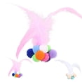 thumbnail image 2 of Cat Feather Ball Bell Interactive Exercising Cat Teaser Ball Kitten Feather Toy, 2 of 9