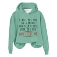 thumbnail image 4 of Women's Hoodies & Sweatshirts Women Casual Long Sleeve Letter Graphic Printed Drawstring Hoodie Pullover Sweatshirts Top Blouse, 4 of 4