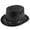 black, variant on Satin Top Hat for Adults with Satin Band St. Patrick's Leprechaun Hat for Party Black