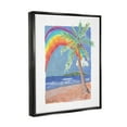 thumbnail image 3 of Stupell Industries Whimsical Rainbow Over Beach Tropical Palm Tree Painting Jet Black Floating Framed Canvas Print Wall Art, Design by Valerie Wieners, 3 of 5