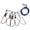 2 meters 5 buckles, variant on Fishing Stringer for Caught Fish with Several Flip-Over Fasteners for Temporary Retention and Transport Outdoors