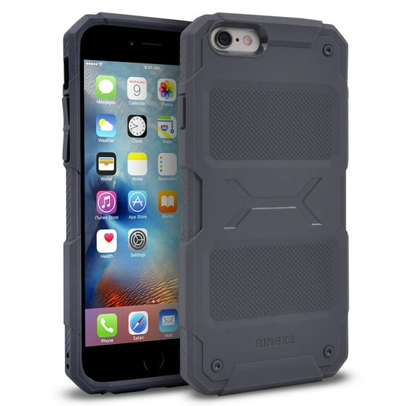 Ringke Rebel Case Compatible with iPhone 6s Plus, Tough TPU Ergonomic Design Cover - Gray