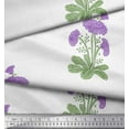 thumbnail image 2 of Soimoi Poly Georgette Fabric Leaves & Floral Block Print Fabric by The Yard 52 Inch Wide, 2 of 3