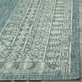 thumbnail image 4 of SAFAVIEH Courtyard Jolyon Bordered Indoor/Outdoor Area Rug, Blue/Grey, 6'7" x 9'6", 4 of 6