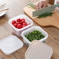 thumbnail image 4 of Injueey Caja para frutas y verduras sellada con drenaje de PP, recipientes frescos para alimentos, frutas, caja de almacenamiento para nevera, Organizadores de utensilios de cocina blanco, 4 of 6