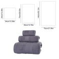 thumbnail image 3 of Juego de toallas de algodón extragrande de 3 piezas con toalla facial, de manos y de baño, multicolor, suave, altamente absorbente, de secado rápido, ligero y portátil., 3 of 6
