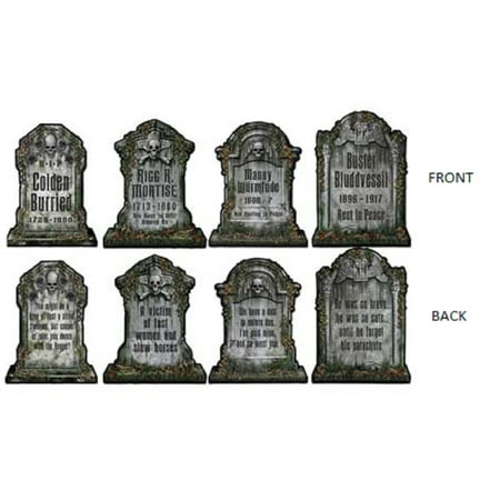 Club Pack of 24 Double Sided Tombstone Cutouts 15