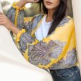 thumbnail image 2 of HNMKIU Wraps Women Elegant Sun Sleeve Arm Thin Long Ice Silk Chiffon Cardigan Wraps Yellow,One Size, 2 of 8
