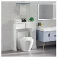 thumbnail image 2 of Over Toilet Storage Cabinet, Freestanding Bathroom Organizer with Adjustable Shelves, White Toilet Rack Space Saver - 35"W x 9"D x 41"H, 2 of 8
