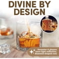 thumbnail image 6 of Bormioli Rocco Selecta Decanter and Tumblers, 7-Piece Set - Etched Starburst Glass with Airtight Diamond Stopper & 6 Matching 9.5 Oz. Glasses - Made in Italy Whiskey Set for Spirits - Dishwasher Safe, 6 of 8