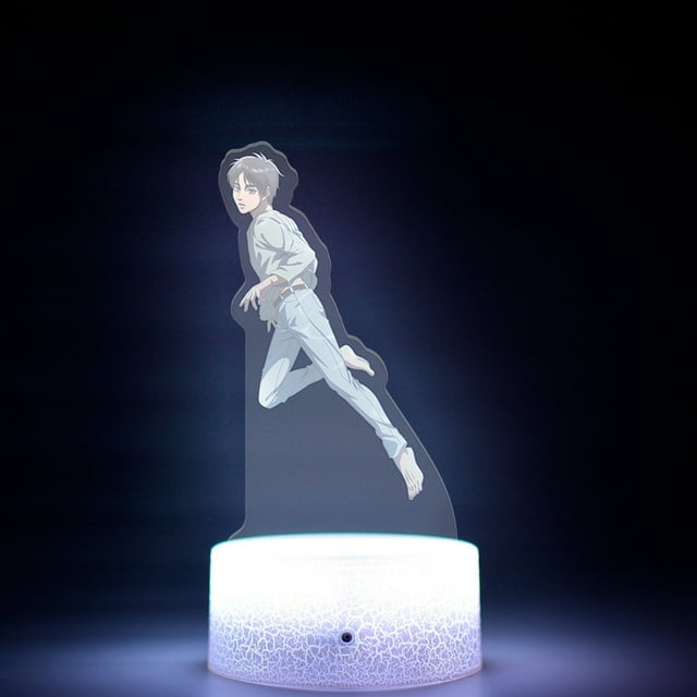 Lámpara decorativa de anime 3D Eren Jaeger de Night Light Attacks Titans