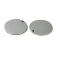 thumbnail image 2 of 304 Stainless Steel Pendants Stamping Blank Tag Flat Round Charm Stainless Steel color 24x1.4mm Hole: 1.8mm, 2 of 3