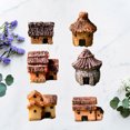 thumbnail image 3 of Ensemble de 6 Petites Maisons Mini Adorables en Résine pour Décorations de Jardin Féerique et Terrariums, 3 of 9