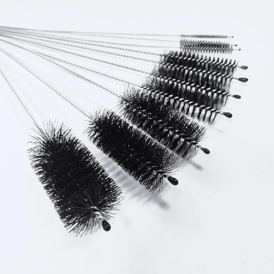 BUTTERFLY- Straw Cleaner Brush Set, Shower Head Cleaner Tool, Nylon Pipe 8-In 10 Different