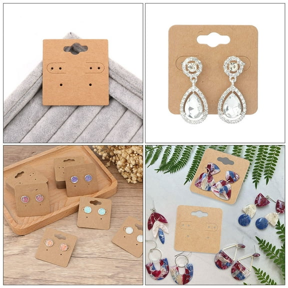FRCOLOR FRCOLOR 100pcs Jewelry Display Cards for Selling Earrings Earring Cards for Jewelry Ear Card Display Earring Holder