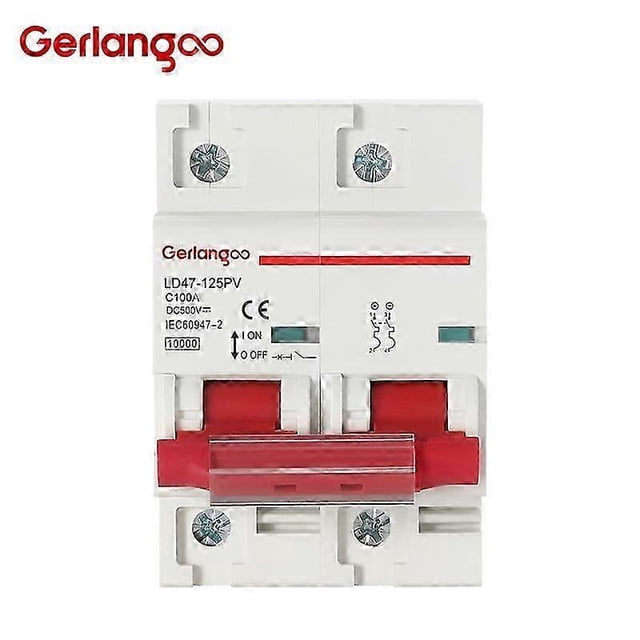 2P DC MCB 600V 125A 100A 80A Circuit breaker FOR PV System C curve Battery Main Switch