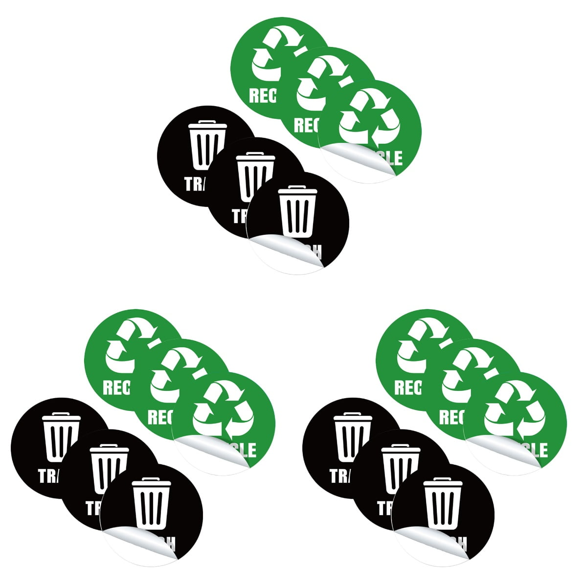 Stickers Waste Bin Trash Decals Label Garbage Recycle Container Can