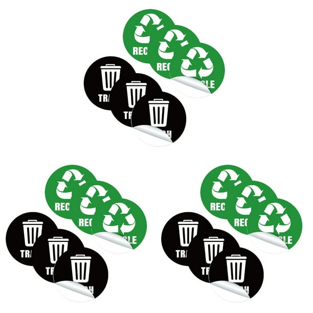 Stickers Waste Bin Trash Decals Label Garbage Recycle Container Can