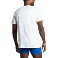 thumbnail image 6 of Fruit of the Loom Men's EverSoft White Crew Neck Undershirts, Moisture-Wicking Cotton Short Sleeve T-Shirts, Super Value 10-Pack, 6 of 11