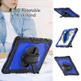thumbnail image 4 of For Samsung Galaxy Tab A8 Case 10.5 inch, 360 Rotating Shockproof Cover with Stand, Screen Protector, Shoulder Strap (2022, SM-X200/X205/X207), Dark Blue PC, 4 of 7
