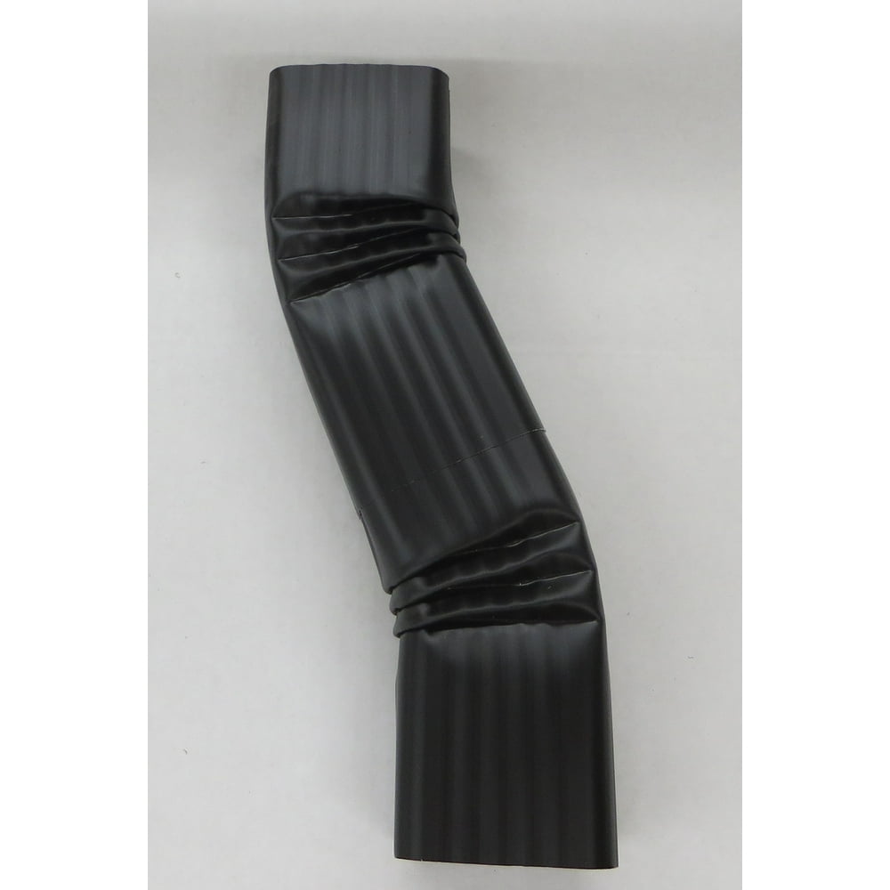 Aluminum Offset Downspout Elbow (2x3 B, BLACK)