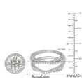 thumbnail image 4 of Dazzlingrock Collection 0.75 Carat (ctw) 10K Round Diamond Wedding Enhancer Guard Double Ring 3/4 CT, White Gold, Size 5.5, 4 of 6