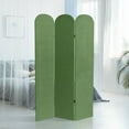 thumbnail image 7 of 6 ft. Classic Arch Velvet Room Divider Green 3 Panel, 7 of 7