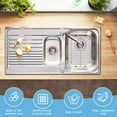 thumbnail image 3 of JUNWELL 2 Pcs Kitchen Sink Grid and Sink Protectors for Kitchen Sink Stainless Steel Sink Grids for Bottom of Kitchen Sink 13.4” x 11.8” for Single Sink Bowl Sink bottom grid, 3 of 9
