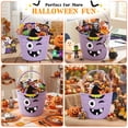 thumbnail image 5 of YOYTOO 3.6L Cute Halloween Basket for Kids, Cotton Rope Witch Hat Boo Candy Basket with Handle, Halloween Party Decorations, Trick or Treat Basket Bins, Purple, 5 of 9