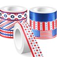 thumbnail image 1 of PAMINGONO 12 Rolls Decorative Sticky Tape Multi Paper Tape Layering Notebook Decoration American Independence Day, 1 of 8