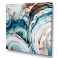 thumbnail image 2 of Designart "Blue Gold Half Circle Marble Abstract V" Abstract Marble Wall Art Living Room, 2 of 5