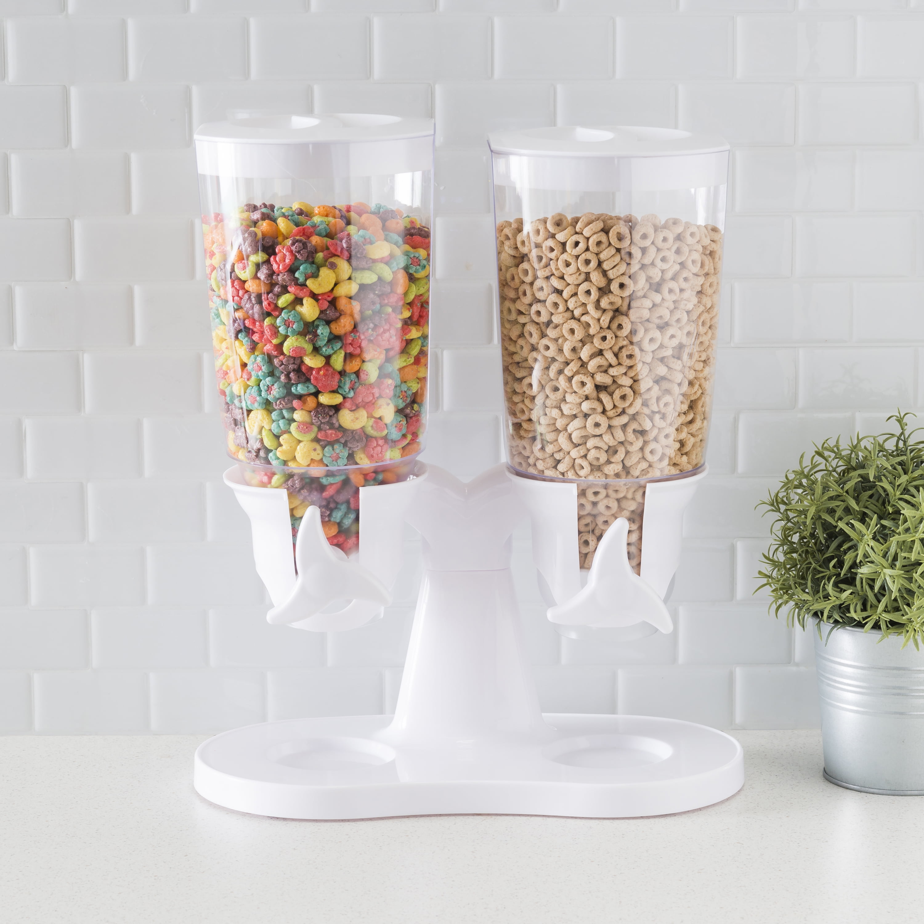 Cereal Dispenser Double-Single Cereal Storage Machine,1 Ounce of dry food