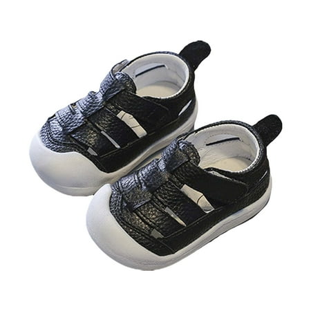 

nsendm Female Sandal Girls Jelly Sandals Size 1 Breathable Shoes Fruit Shoes Baotou Sandals Girl Sandals Baby Soft Slides for Kids Shoes Black 4
