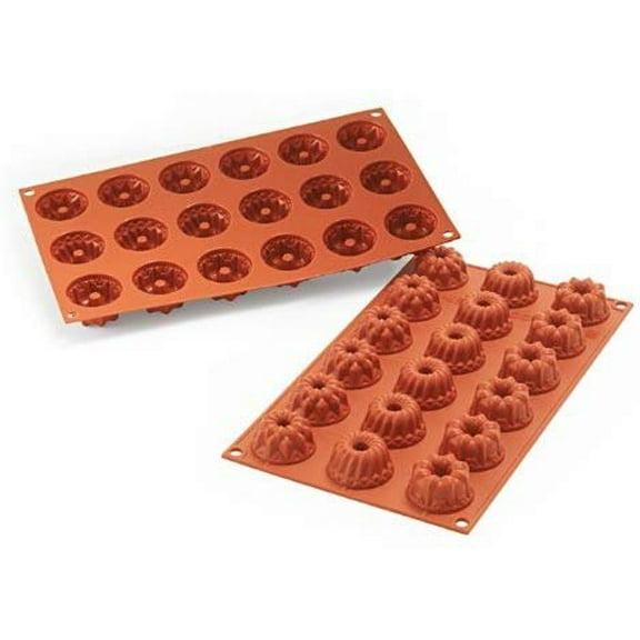 Silikomart Professional SF132 Silicone Mold, Fantasy 0.59 Ounce, 1.57 Inch Diameter x 0.87 Inch High, 18 Cavities