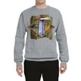 thumbnail image 2 of Wild Bobby, Living Life In The Sun Surfboards Sunsets Lighthouse Pop Culture Unisex Crewneck Graphic Sweatshirt, Heather Grey, 2XL, 2 of 3