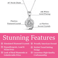 thumbnail image 3 of Cate & Chloe Stella 18k White Gold Plated Necklace with Simulated Diamond Crystals Gift for Women, 3 of 9