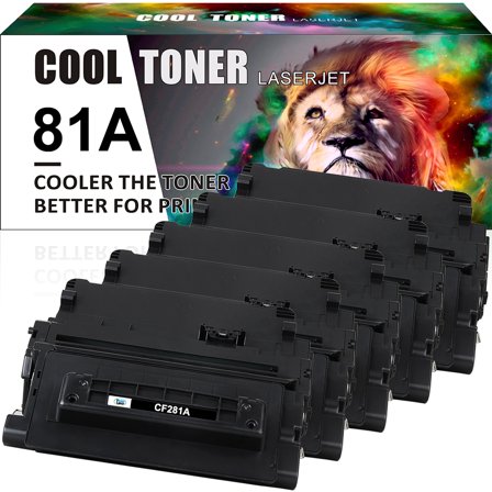 Cool Toner Compatible Toner Replacement for HP CF281A 81A 81X CF281X HP LaserJet Enterprise Flow MFP M630z M604dn M605dn M605x M606x Printers(Black, 5-Pack)