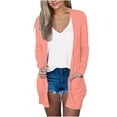 thumbnail image 1 of Pisexur Women's Cardigan Sweaters Lightweight Open Front Cardigan Casual Solid Color Long Sleeve Button Down Loose Fall Cardigans, 1 of 5