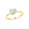 thumbnail image 1 of 10kt Or Jaune Femmes Rond Diamant Amour Promesse Bague de Fiançailles 1/4 Cttw, 1 of 1