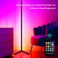 thumbnail image 3 of Amdohai 9W 150CM/59Inches BT Connected LEDs RGB Corner Floor Lamp Standing Light A tmosphere Lighting Fixture USB Operated with Controlller/ 3 Controlling Modes/ 256 Dynamic Effects/ Timing Timer, 3 of 8